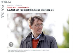 Karl Lauterbach kritisiert Kimmichs Impfskepsis